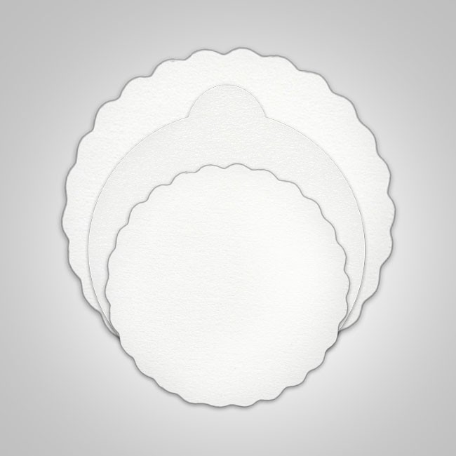 Round White Cake Board