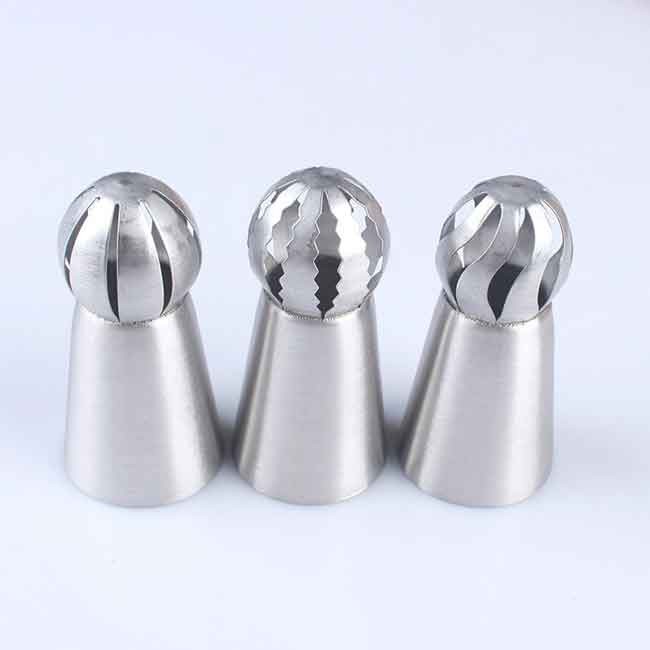 3Pcs Cupcake Ball Shape Nozzle