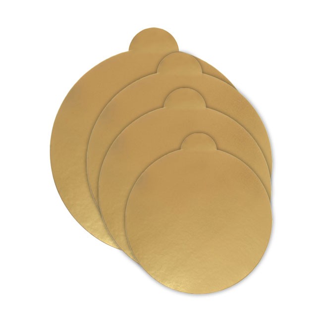 Round Golden Cake Board