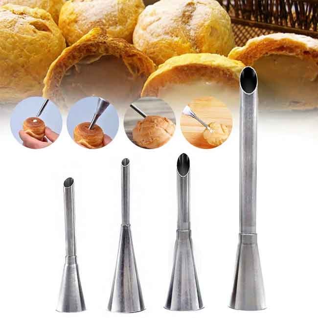 4 Pcs Eclair Puff Nozzle Set